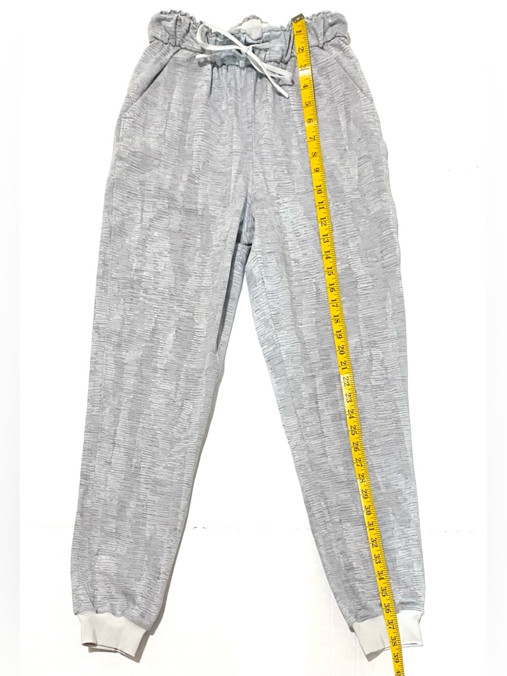 Lululemon Womens 4 Linear Tempo Silver Stretch High Rise Joggers Activewear - Picture 10 of 14